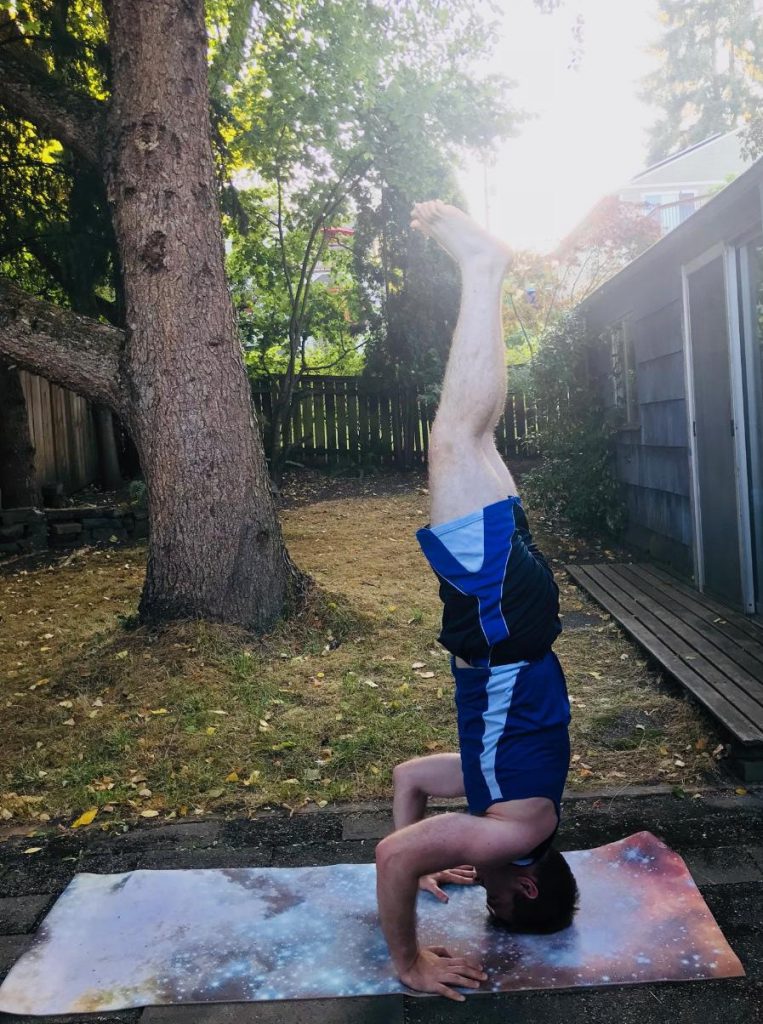 Chris' headstand